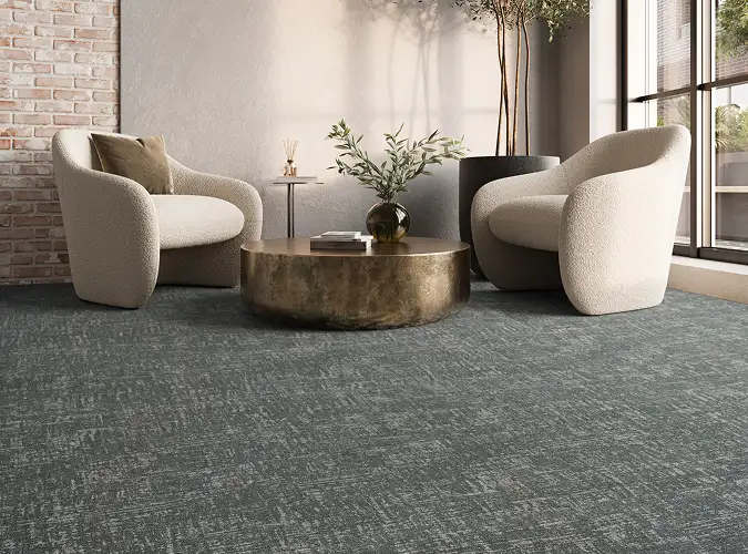 seating area with Gilded Stitch flooring