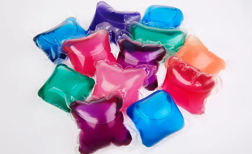 capsulated chemical products showing a safer choice