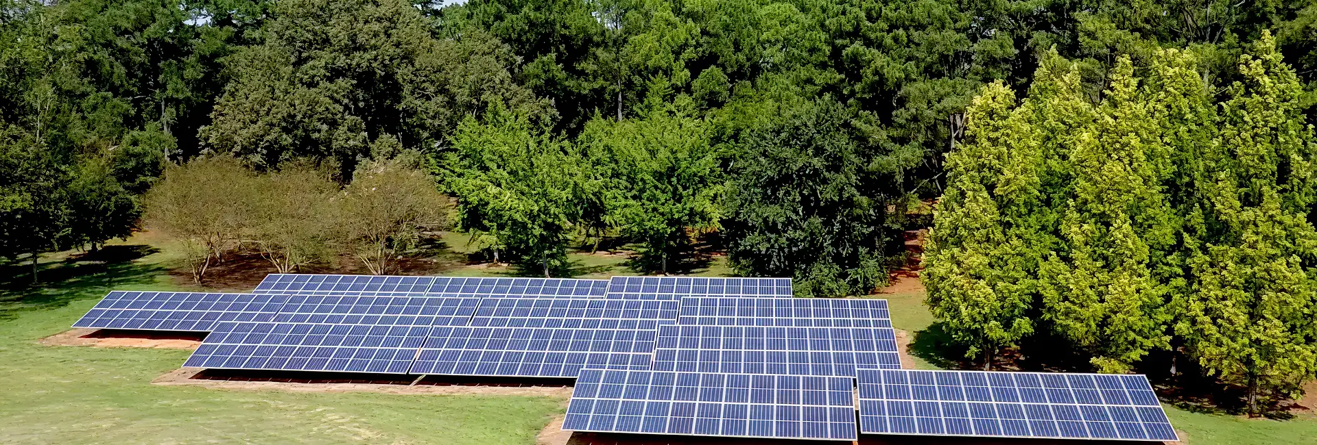 Milliken campus with solar panels