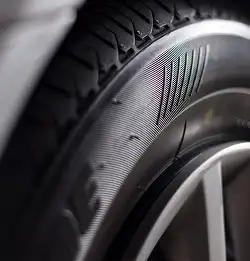 close shot of a tire