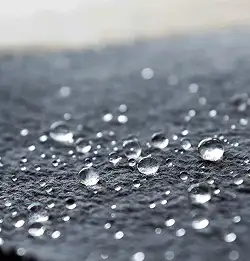 Liquid beeding on fabric