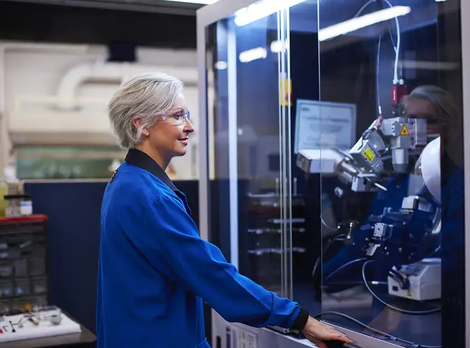 associate in a development lab with hich tech machine