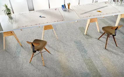 Chairs and drafting tables on LVT from the Gentle Ground collection