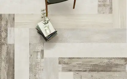 view from above of LVT-Repurposed Materials flooring