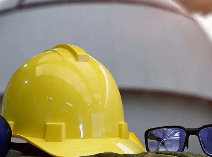 Hard hat wih glasses