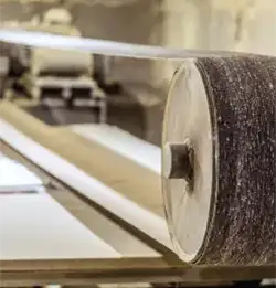 Milliken industrial application - close up image of a sanding wheel