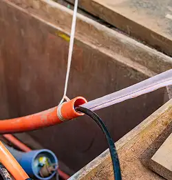 Close shot of cable installation made easier with MaxCell