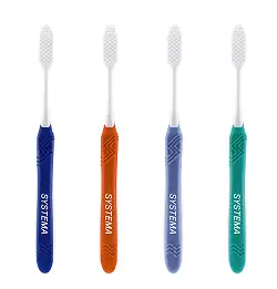 toothbrushing with colorful handles
