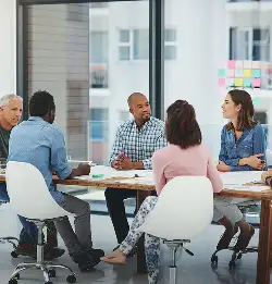 people collaborating at a conference table