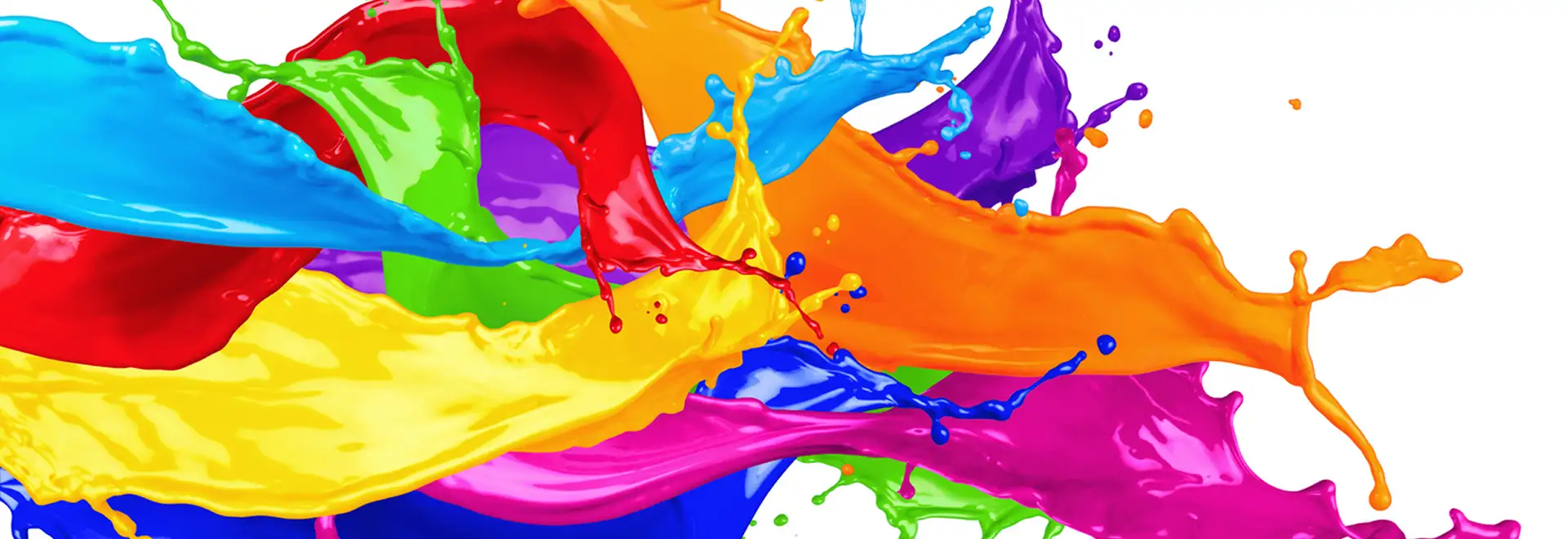 Abstract image of colorful liquids splashing