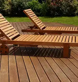 wooden deck chairs