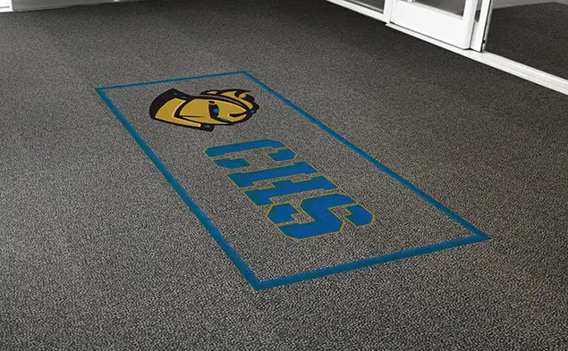 Entryway with logo using OBEX Identity Tile