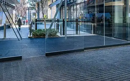 Glass Entrance with OBEX Grid flooring
