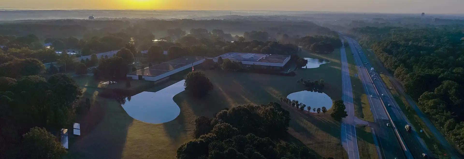 Aerial view of RMC Milliken Headquarters