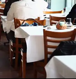 Flame-Milliken Table Linens- BlueWater Grill Skaneateles NY