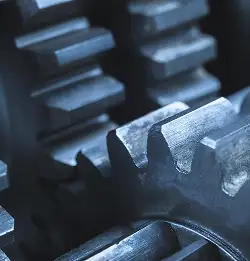 close up of gears