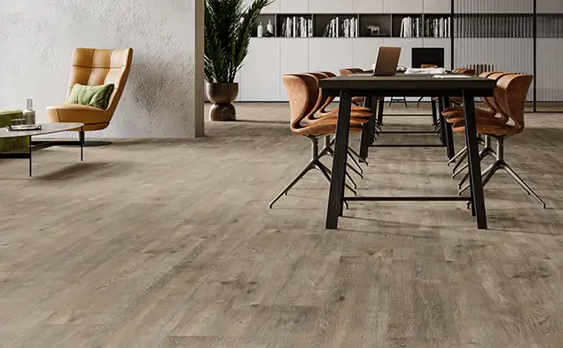 Workplace with LVT flooring from the Fortified Foundations collection