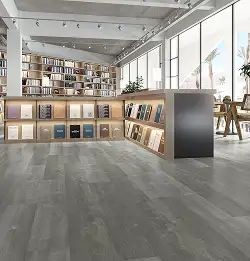 Inviting library with LVT installed