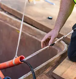 close shot of cable installation insuring Campus Connectivity Made Simple with MaxCell