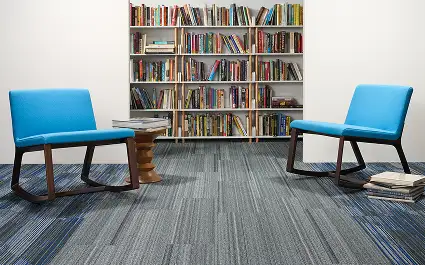 Library with carpet from the color rush collection