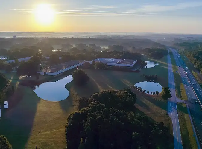 Aerial view of Milliken's Haedquarters