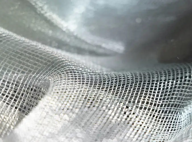 close shot of a Weft Knit Scrim