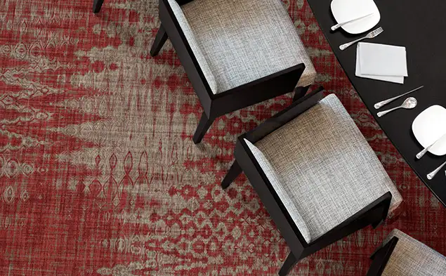 aerial view of seating area with Amenity carpet