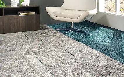 seating area with Breaking Ground flooring with accents