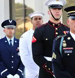 Troups wearing Milliken Textiles in Dress Uniforms