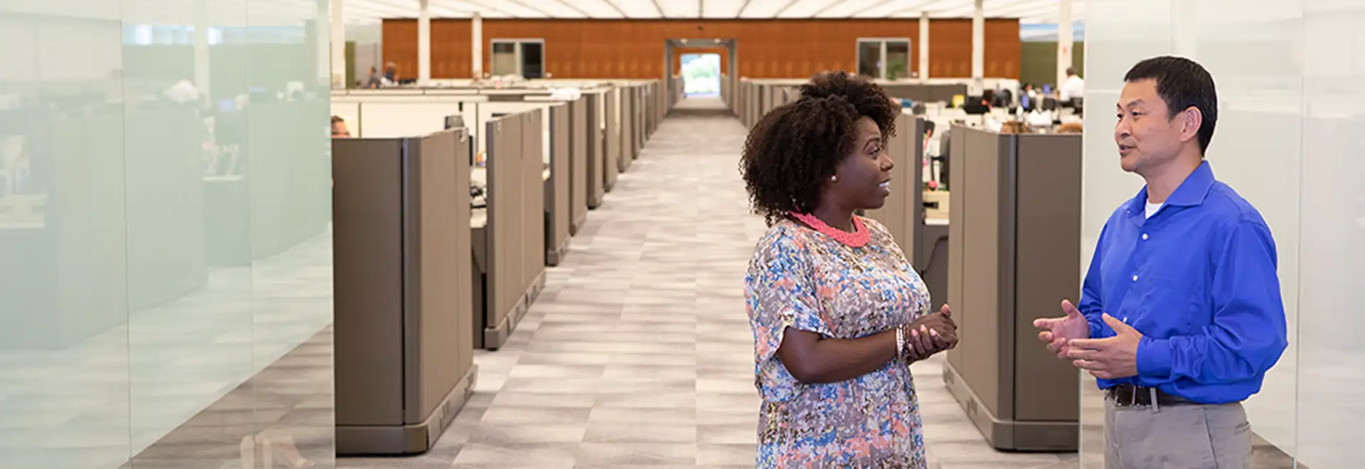 two associates in conversation 