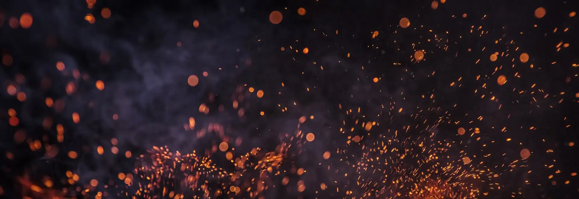 sparks on dark background