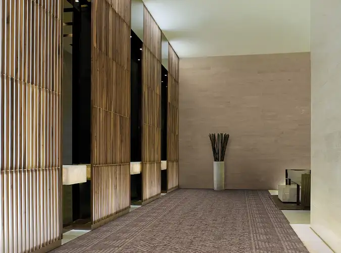 Hallway with the Nibi collection installed on the floor  