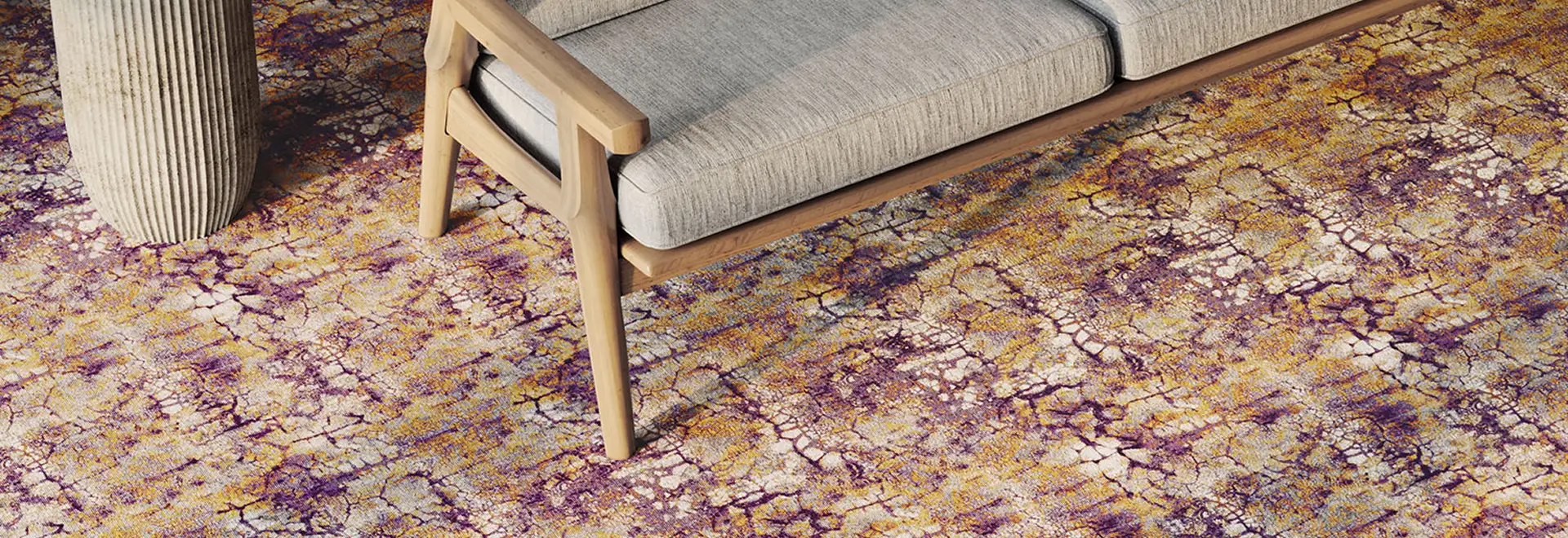 Beautiful red toned textured carpet tile