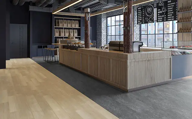 Open bara area with Mesa LVT flooring