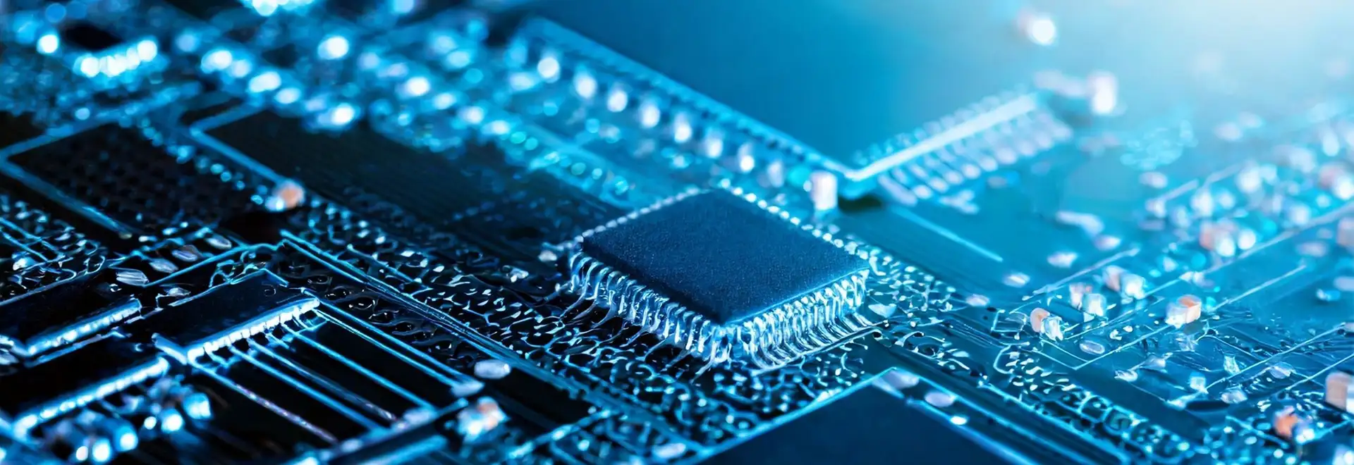 Close up of a computer circuit board