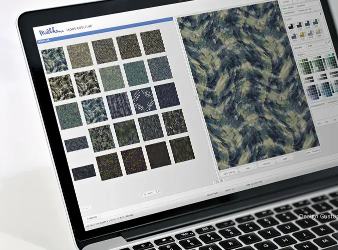 Screen showing Milliken Design On Line in use