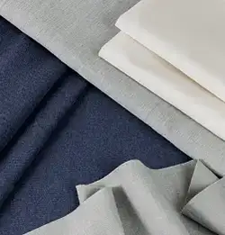 stack of Milliken woven knit fabrics