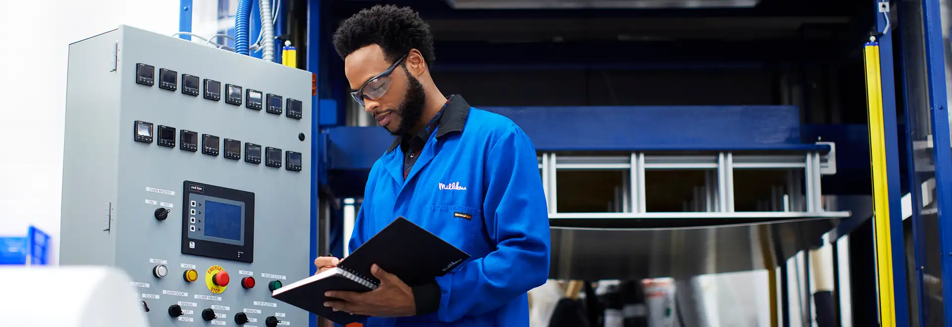 tech working on a machine