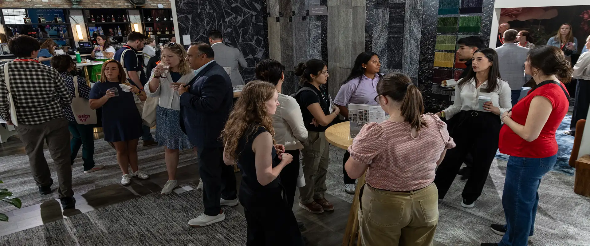 Designers in the Millikenb showroom space