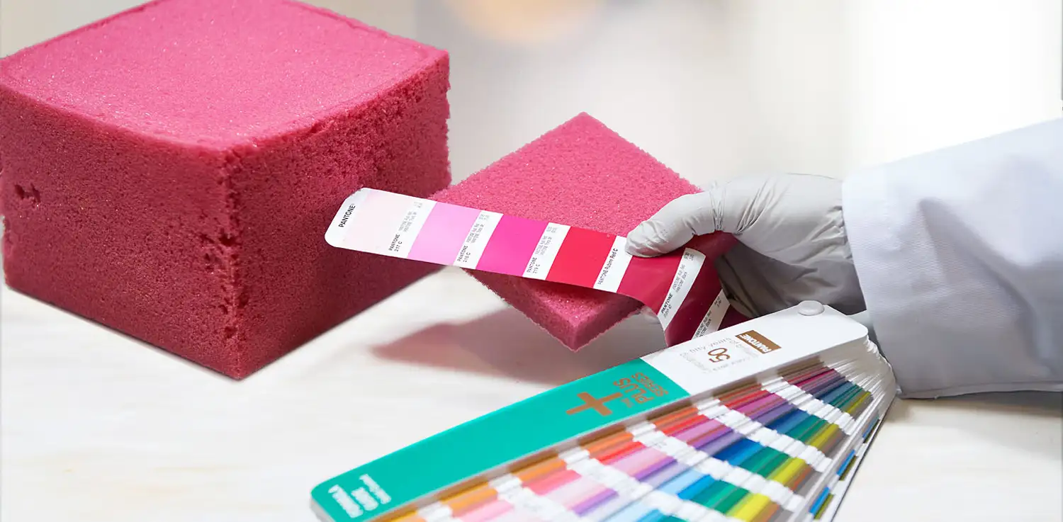 Color Matching foam with a color tool