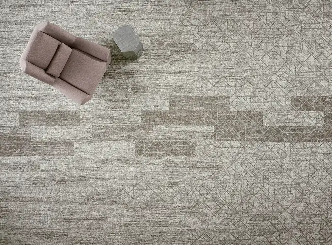 seating on plank geometric plank carpet tile