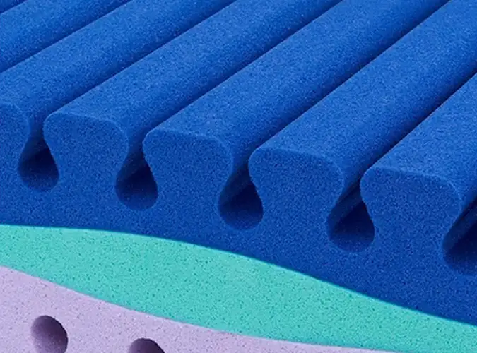 Colorful Polyurethane foam stacked