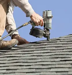 Building and Construction worker on roof