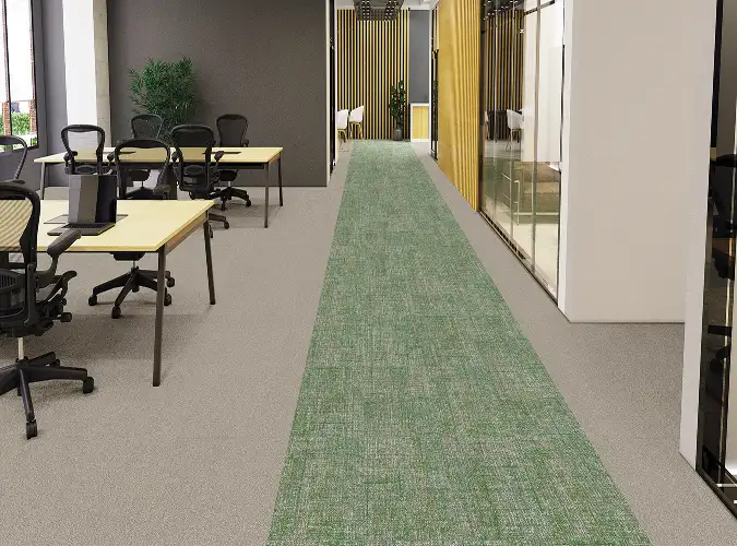 open office with Milliken carpet tile