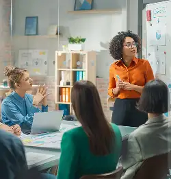 person presenting to group