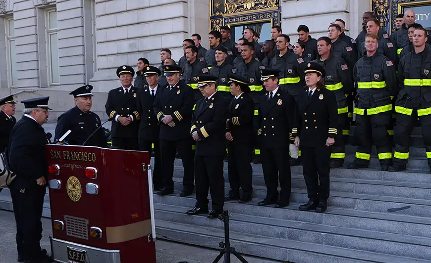 SFFD press event transition to non PFAS turn out gear