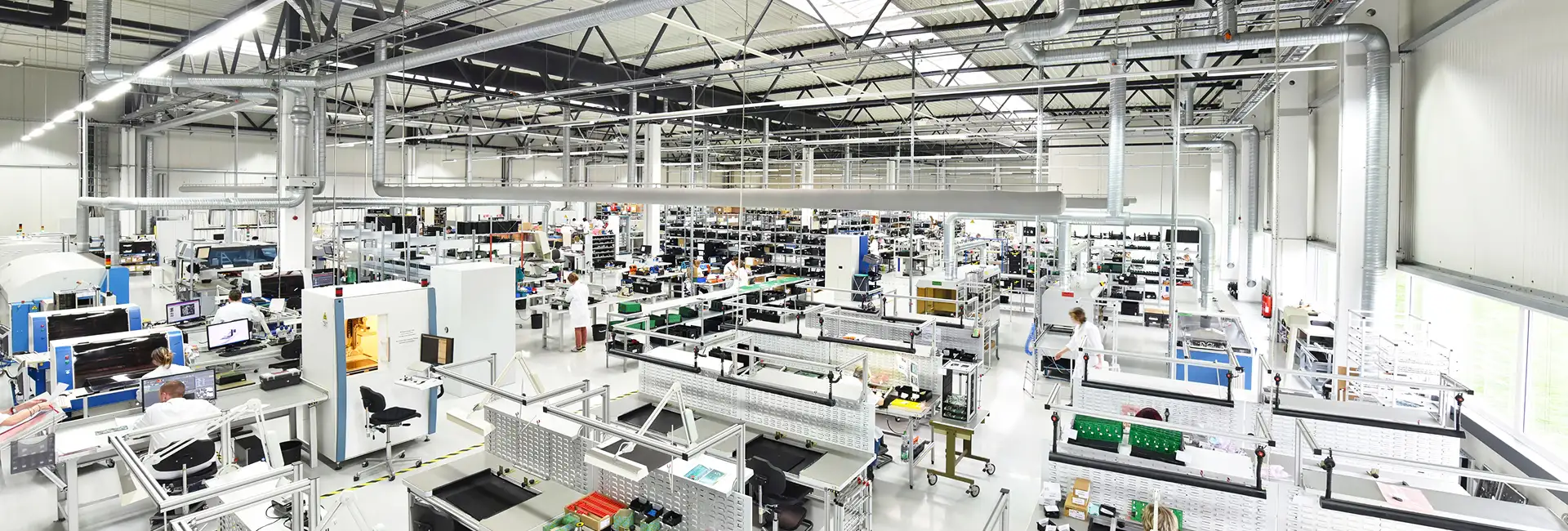 aerial view or organized manufacturing area