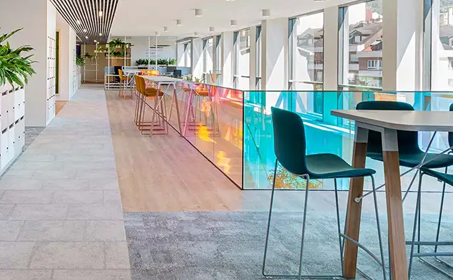 workplace with Milliken flooring