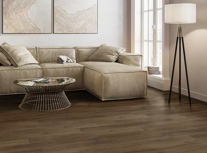 seating area with American Moments lvt flooring