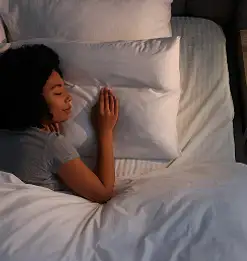 person comfortable sleeping on Matress